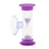 Maxbell 3 Minutes Acrylic Sucker Sandglass Hourglass for Cooking Sand Clock Timer Game Supplies Purple