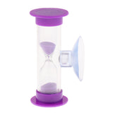 Maxbell 3 Minutes Acrylic Sucker Sandglass Hourglass for Cooking Sand Clock Timer Game Supplies Purple