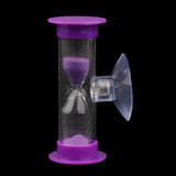 Maxbell 3 Minutes Acrylic Sucker Sandglass Hourglass for Cooking Sand Clock Timer Game Supplies Purple