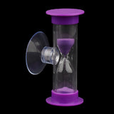 Maxbell 3 Minutes Acrylic Sucker Sandglass Hourglass for Cooking Sand Clock Timer Game Supplies Purple