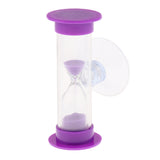 Maxbell 3 Minutes Acrylic Sucker Sandglass Hourglass for Cooking Sand Clock Timer Game Supplies Purple