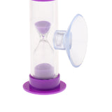 Maxbell 3 Minutes Acrylic Sucker Sandglass Hourglass for Cooking Sand Clock Timer Game Supplies Purple