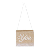 Maxbell Thank & You Signs Hessian Burlap Chair Banner Rustic Wedding Decoration