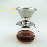 Maxbell Stainless Mesh Coffee Filter Cup Cone Pour Over Drip Dripper Holder #2 115mm