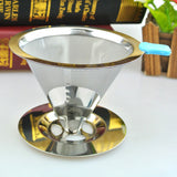 Maxbell Stainless Mesh Coffee Filter Cup Cone Pour Over Drip Dripper Holder #2 115mm