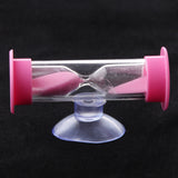 Maxbell 3 Minutes Acrylic Sucker Sandglass Hourglass for Kitchen Sand Clock Timer Pink