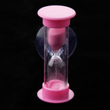 Maxbell 3 Minutes Acrylic Sucker Sandglass Hourglass for Kitchen Sand Clock Timer Pink