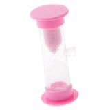 Maxbell 3 Minutes Acrylic Sucker Sandglass Hourglass for Kitchen Sand Clock Timer Pink