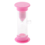 Maxbell 3 Minutes Acrylic Sucker Sandglass Hourglass for Kitchen Sand Clock Timer Pink