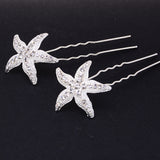 Maxbell 6 Pcs Retro Bridal Rhinestone Hair Pins U-shaped Elegant Lady Hairclip