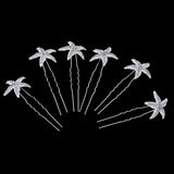 Maxbell 6 Pcs Retro Bridal Rhinestone Hair Pins U-shaped Elegant Lady Hairclip