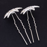 Maxbell 6 Pcs Retro Bridal Rhinestone Hair Pins U-shaped Elegant Lady Hairclip
