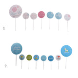 Maxbell Pack of 7 Cute Kids Baby Party Cake Food Topper Picks Photo Prop Supplier