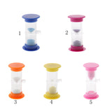 Maxbell 3 Minutes Acrylic Sucker Sandglass Hourglass for Cooking Timer Blue