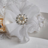 Maxbell Wedding Bridal Dress Belt Diamante Rhinestone Pearl Flower Sash Belt Decoration