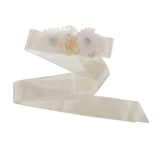 Maxbell Wedding Bridal Dress Belt Diamante Rhinestone Pearl Flower Sash Belt Decoration