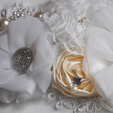 Maxbell Wedding Bridal Dress Belt Diamante Rhinestone Pearl Flower Sash Belt Decoration