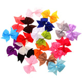 Maxbell Fashion Girls Kids Cute Satin Hair Bow Hair Clip Ribbon Hairpin Pack Of 20PCS