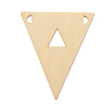 Maxbell Wooden Pennants Pattern Bunting Banner with Triangle for Party Hanging Garland