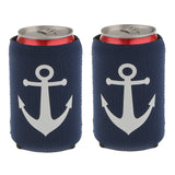 Maxbell 1 Pair Nautical Anchor Soda Beer Bottle Tin Can Cooler Sleeve Holder Wrap