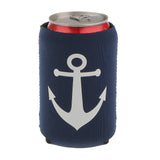 Maxbell 1 Pair Nautical Anchor Soda Beer Bottle Tin Can Cooler Sleeve Holder Wrap