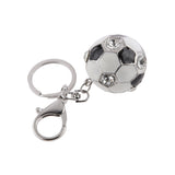 Maxbell Fashion Rhinestone Crystal World Cup Football Soccer Charm Purse Bag Key Ring Keychain Keyfob