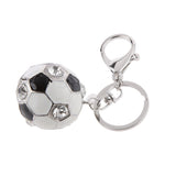 Maxbell Fashion Rhinestone Crystal World Cup Football Soccer Charm Purse Bag Key Ring Keychain Keyfob