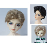 Maxbell Fashion BJD Doll Wigs Short Hair DIY Making for Uncle Doll Accs Light Brown