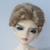 Maxbell Fashion BJD Doll Wigs Short Hair DIY Making for Uncle Doll Accs Light Brown