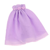 Maxbell 1/6 Scale Chiffon Strapless Dress Skirt for Blythe Azone Licca Doll purple