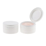 Maxbell 2Pcs 50g Empty Loose Powder Jar Bottle Container/Make Up Sifter Bottles White