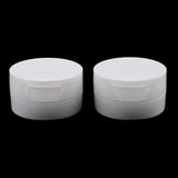 Maxbell 2Pcs 50g Empty Loose Powder Jar Bottle Container/Make Up Sifter Bottles White