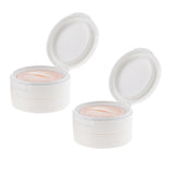 Maxbell 2Pcs 50g Empty Loose Powder Jar Bottle Container/Make Up Sifter Bottles White