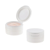 Maxbell 2Pcs 50g Empty Loose Powder Jar Bottle Container/Make Up Sifter Bottles White