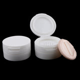 Maxbell 2Pcs 50g Empty Loose Powder Jar Bottle Container/Make Up Sifter Bottles White