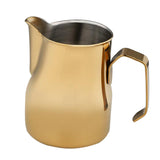Maxbell Stainless Steel Coffee Frothing Milk Jug Pull Flower Cylinder Cup 550ml Gold