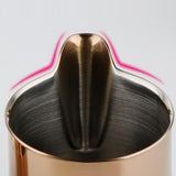 Maxbell Stainless Steel Coffee Frothing Milk Jug Pull Flower Cylinder Cup 550ml Gold