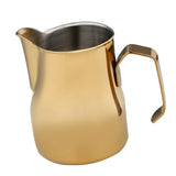 Maxbell Stainless Steel Coffee Frothing Milk Jug Pull Flower Cylinder Cup 550ml Gold