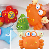 Maxbell Bath Toy Set Water Squirter Spraying Mini Marine Animal Model Pack of 4