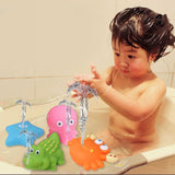 Maxbell Bath Toy Set Water Squirter Spraying Mini Marine Animal Model Pack of 4