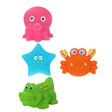 Maxbell Bath Toy Set Water Squirter Spraying Mini Marine Animal Model Pack of 4