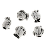 Maxbell 5Pcs Mini Aircraft Alloy Beads Charms Pendant Bracelet DIY Jewelry Making