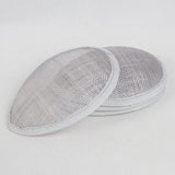 Maxbell Teardrop Sinamay Base Hat for Fascinator Light Gray