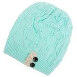 Maxbell Women's Knit Beanie Hat Adult Winter Knited Skullcap Green