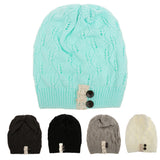 Maxbell Women's Knit Beanie Hat Adult Winter Knited Skullcap Green