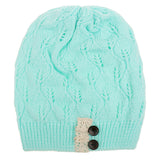 Maxbell Women's Knit Beanie Hat Adult Winter Knited Skullcap Green