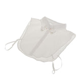 Maxbell Phenovo Womens Half Shirts Detachable Blouse Faux Collar White Swan Pattern