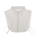 Maxbell Phenovo Womens Half Shirts Detachable Blouse Faux Collar White Swan Pattern