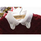 Maxbell Phenovo Womens Half Shirts Detachable Blouse Faux Collar White Swan Pattern