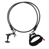 Maxbell 5ft 5.5mm Straight Bodyboard Surfboard Leash & Bicep Wrist Cuff - Black